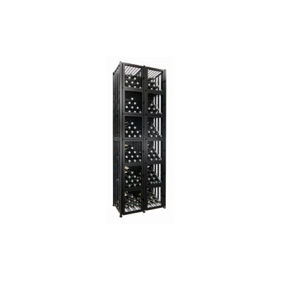 Honya 192-Bottle Stacked Metal Wine Locker Kit in Matte Black – 82.25" H x 28.5" W