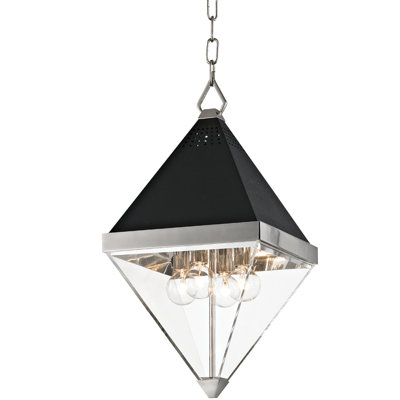 Luminaire suspendu géométrique unique à 4 lumières Coltrane