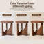 Table de bout ronde 19,7 po 100% bois massif avec base en U, noyer-806267918