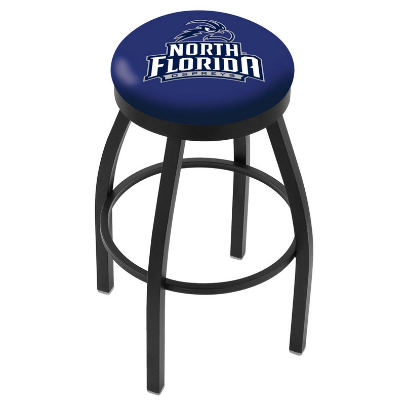 NCAA Swivel 25" Counter Stool, Black Wrinkle, University of North Florida