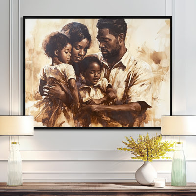 Famille afro-américaine II - art mural afro-américain