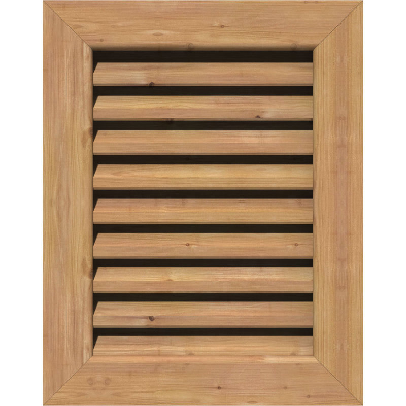 Grille d'aération verticale en cèdre, H 29 po x l 17 po