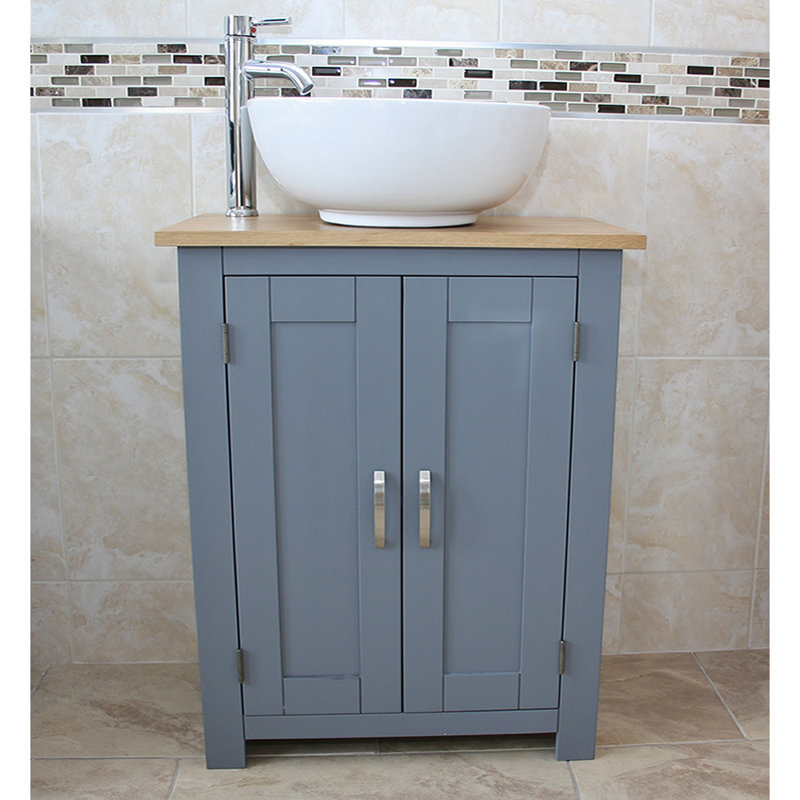 Dockside 650mm Single Bathroom Vanity with Vessel Ceramic Basin