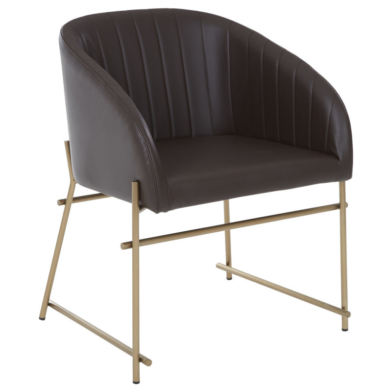 Huntleigh 46cm H Upholstered Parsons Chair in Brown