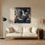 Birds Northern Harrier, art mural en métal gris-487928678