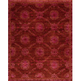 Seville Hand Knotted Area Rug in Dusty-Cedar/Red