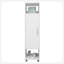Armoire, H 62,9 po, avec 1 porte, 3 tablettes et miroir pleine grandeur, blanc