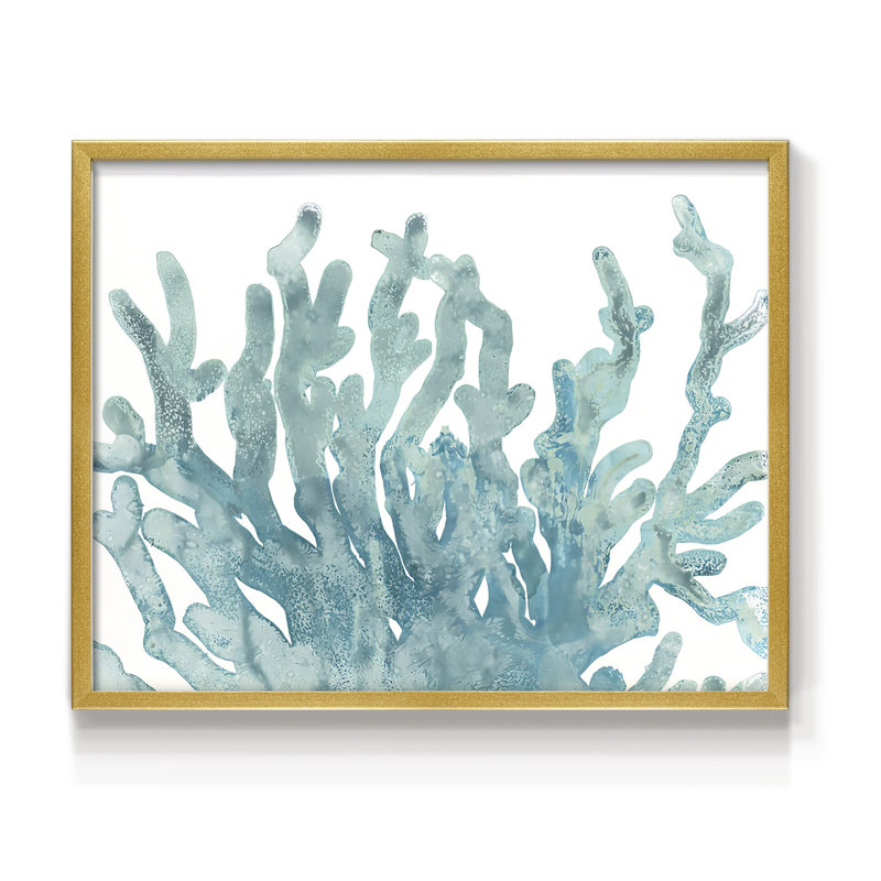 Blue Macro Coral III - Reproduction encadrée - Restickable