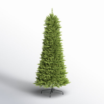Slender Green Realistic Artificial Fir Christmas Tree
