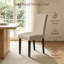 Chaises de salle à manger rembourrées Parsons (ensemble de 2) - Siège en tissu avec pieds en bois massif, chaises d'appoint de cuisine modernes-243576627