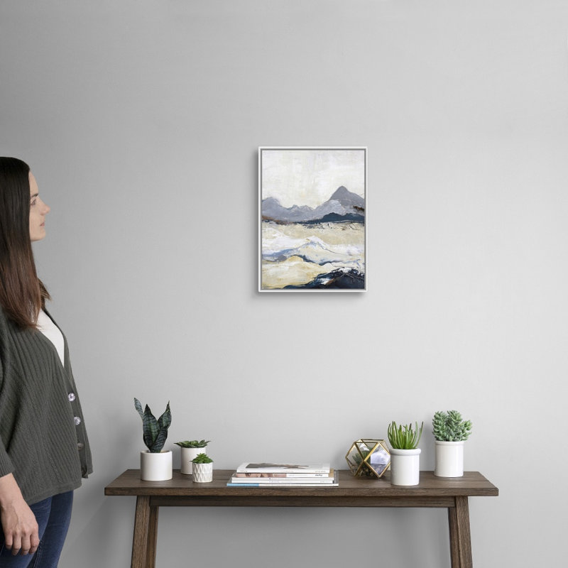 «Out Line 2», reproduction d'art, Toile blanche encadrée, H 18 po x l 14 po x P 1,75 po