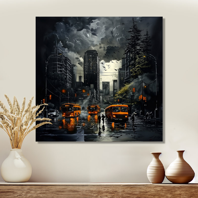 Canada Vancouver City In Winter I - City Vancouver Wall Art Living Room, H 16 po x l 16 po, Toile tendue, Ne s’applique pas