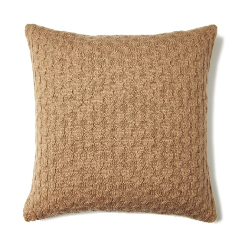 Theo Square Pillow Cover and Insert, Camel