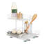 Organisateur de garde-manger blanc à deux niveaux-83019440