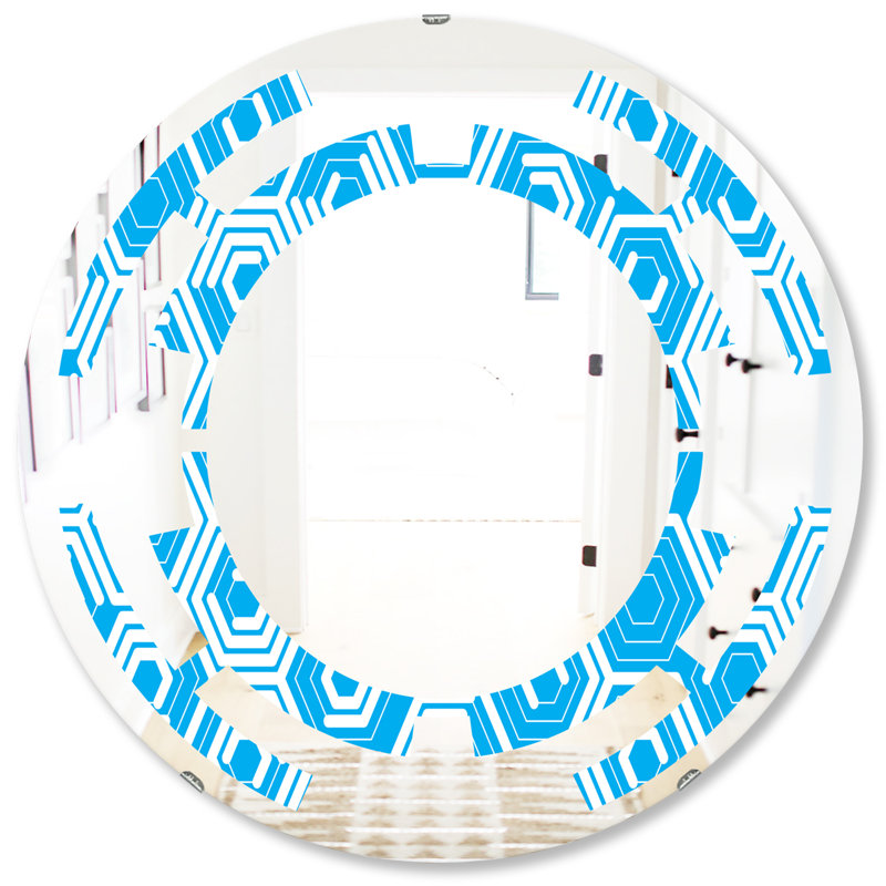 Miroir mural Hexagon, H 31,5 po x l po