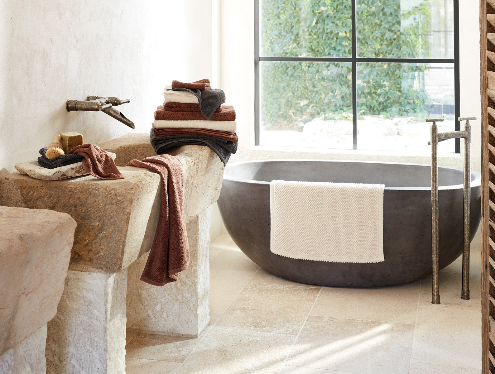 Air Weight Organic Cotton Bath Sheet, Natural