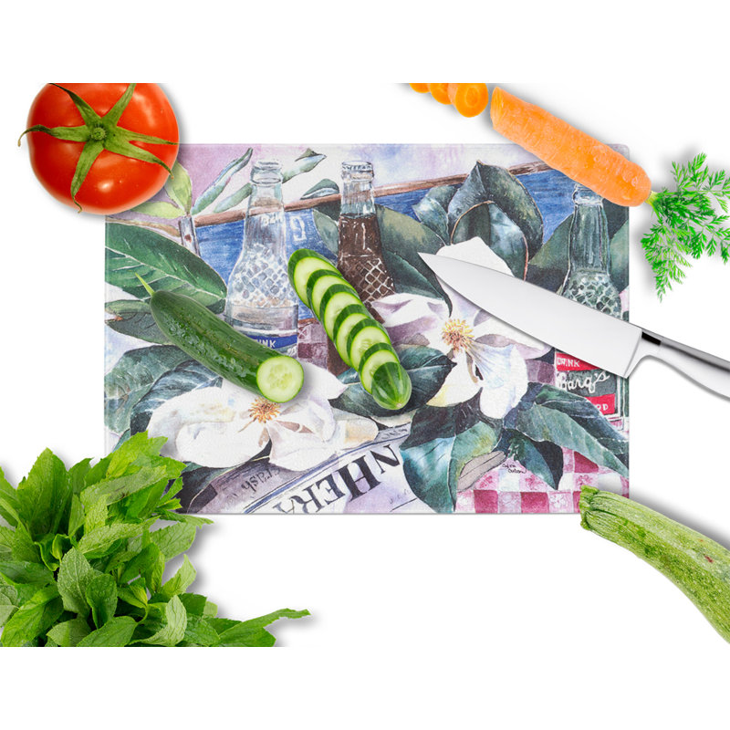 Large Multicolor Tempered Glass Rectangular Cutting Board