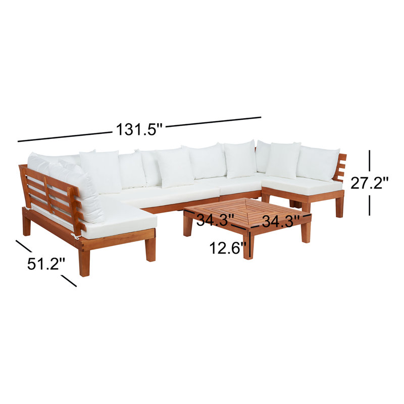 Tokarz Eucalyptus 5 - Person Patio Conversation Sets with Cushions