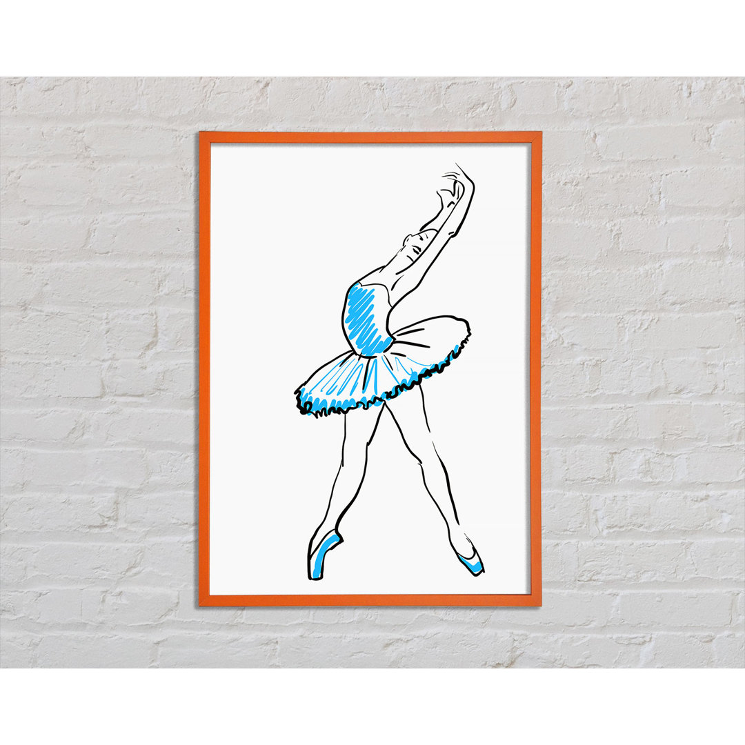 Hillhurst Blue Ballerina 1 - Einzelner Bilderrahmen Kunstdrucke