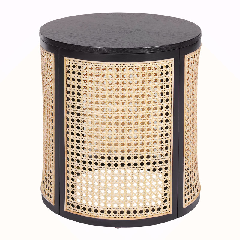 Table de bout ronde 15,70 po, Noir