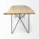 Balcom Acacia Solid Wood Top Metal Base Dining Table