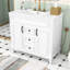 Ensemble de meuble-lavabo simple autoportant avec lavabo et rangement Elliesha-476982483