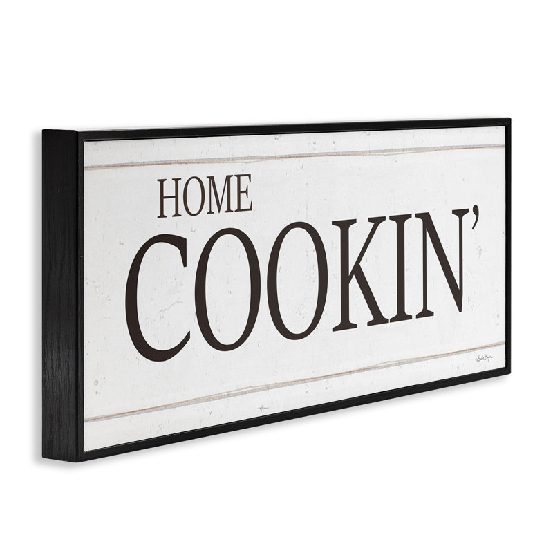«Home Cookin 'Expression Art» par Susie Boyer, Giclée encadrée noir minuit, H 10 po x l 24 po