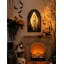 Miroir psychique fantomatique lumineux avec effet sonore terrifiant et changeur de voix - Décoration murale d'intérieur effrayante pour l'Halloween