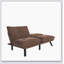 Canapé-lit pliant convertible en microfibre brun