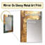 Kintsugi Retro Glam Vintage Gold On Turquoise - Gold Modern Wall Mirror-603054834
