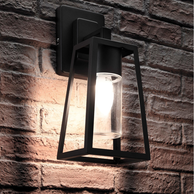 Garibay Black 37.5cm H Outdoor Wall Lantern, Cool White