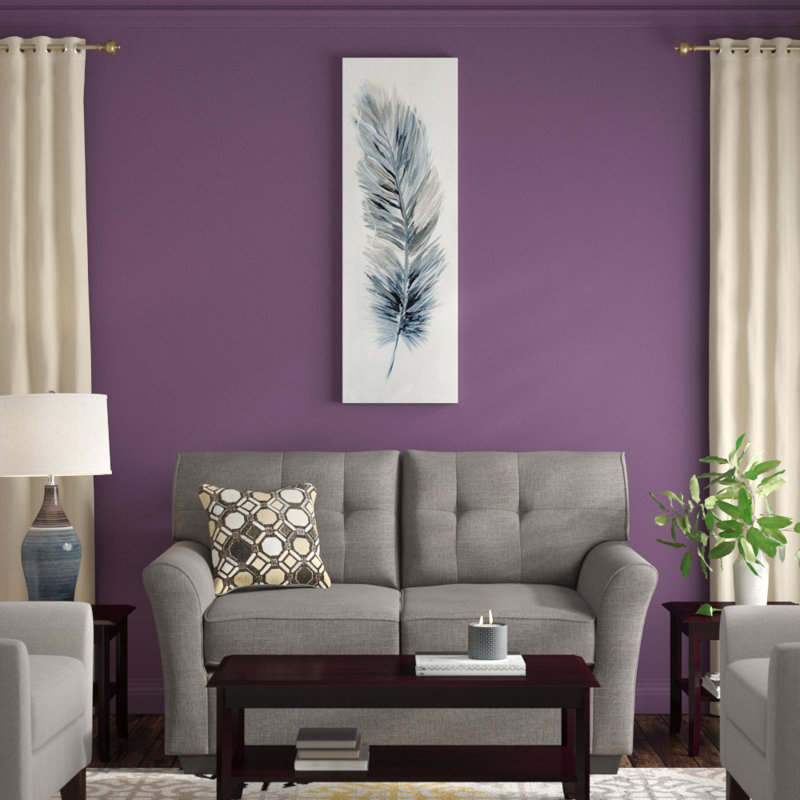 «Soft Feather II», impression sur toile tendue, H 36 po x l 12 po x P 1,5 po, Toile tendue