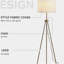 Lampe sur pied de 59,75 pouces avec abat-jour en acier Homcom, doré Homcom-1882361454