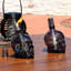 Torches de table Grinning Skull - 4 torches - noir-70723639-70723640