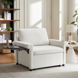 3-In-1 Convertible Sleeper Chair Pull Out Sofa Chair With Hidden Table & 2 Charging Ports