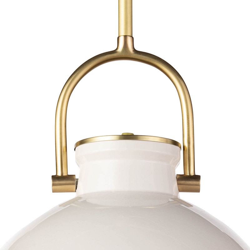 Luminaire suspendu en céramique Eloise, Blanc