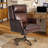 Heeg Transitional 46.5"H Genuine Leather Wingback Design 360° Swivel Tilting Lock Office Chair with Nailhead Trim-759639879