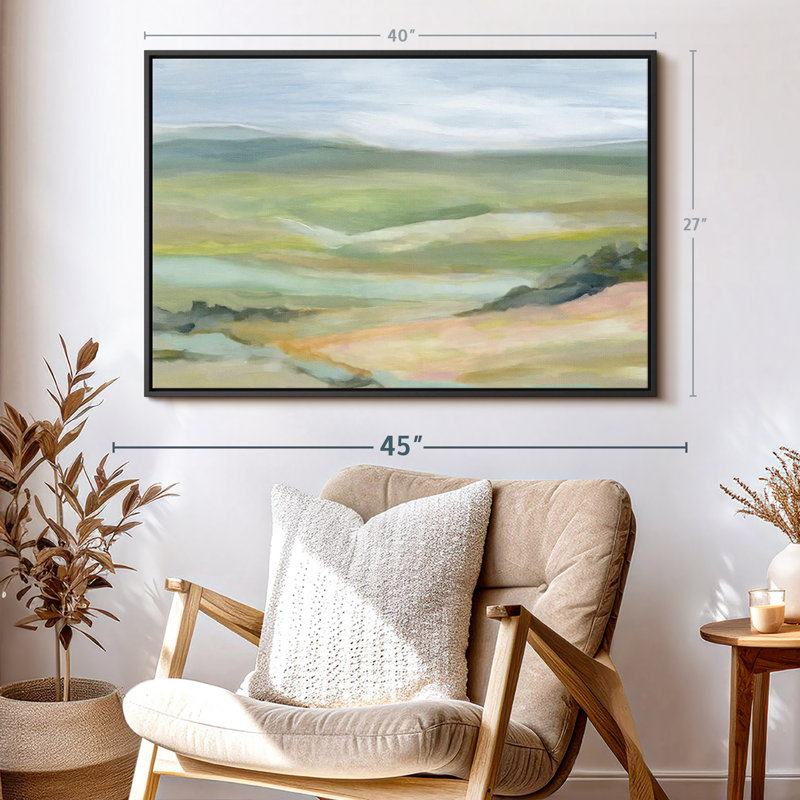 Vast River Valley Canvas Print, 27" H x 40" W