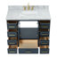 43'' Single Bathroom Vanity with Carrara Marble Top-93359448