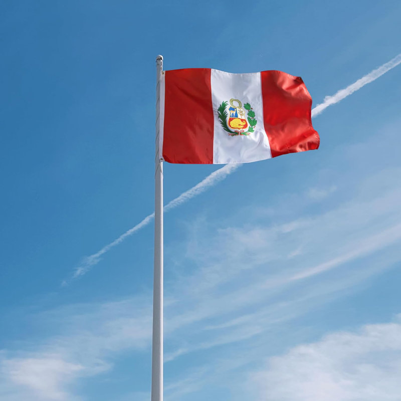 Drapeau du Pérou brodé H 36 po x l 60 po EverStrong Series