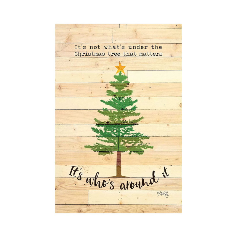 Under The Christmas Tree by Marla Rae - Wrapped Canvas Print, 20.32 cm H x 30.48 cm W