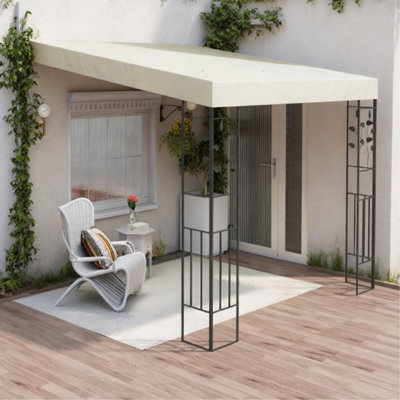 Auvent de patio en métal pratique avec trous de drainage, auvent extérieur pour pergola, pour la cour arrière, le jardin