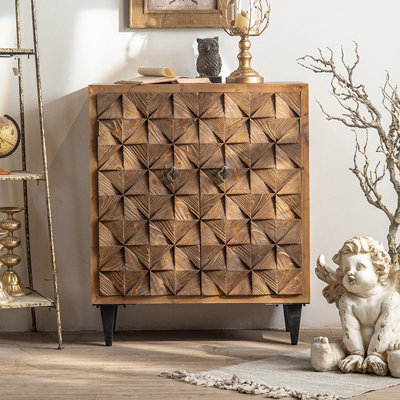 Distressed Retro Cabinet Geometric Texture