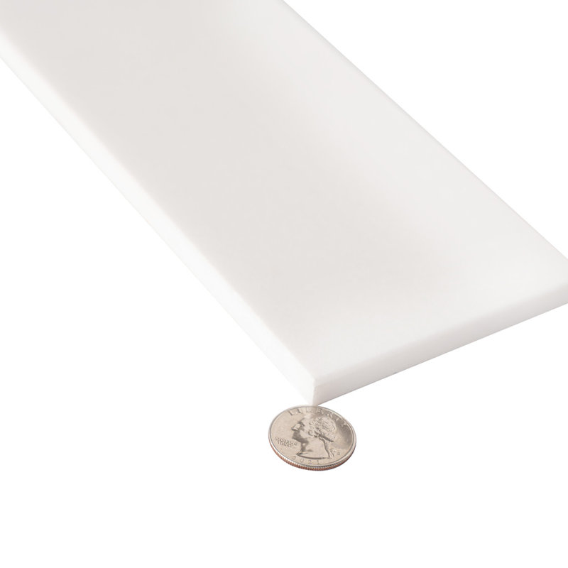 4" X 12" Honed Subway Marble Tile, Silver