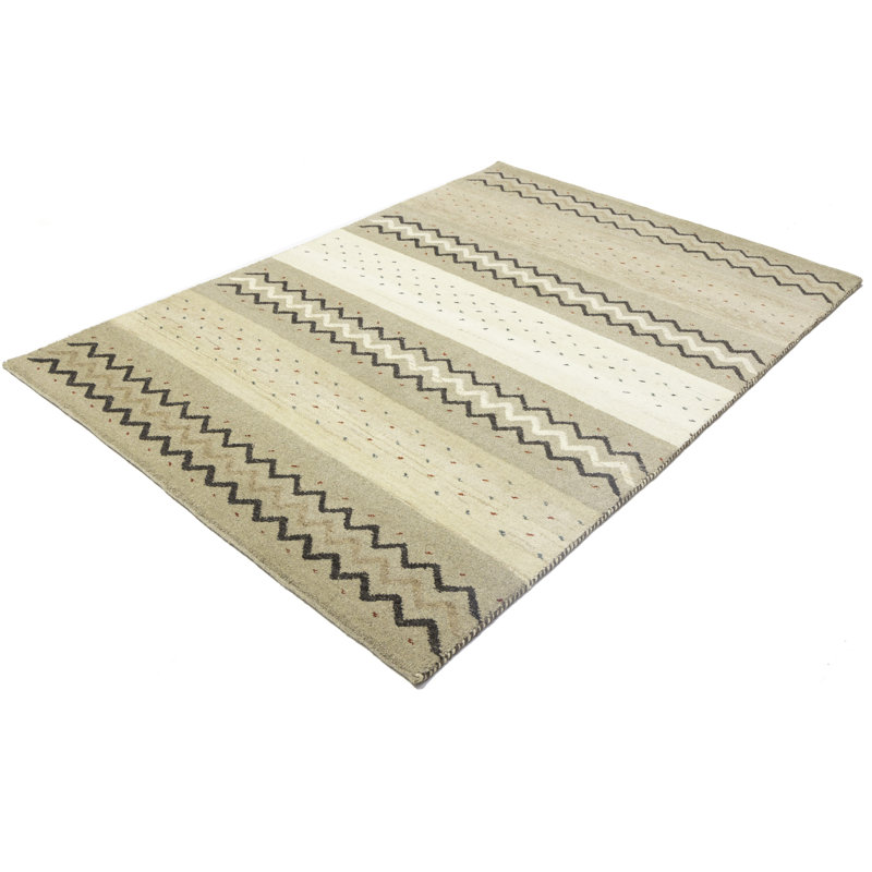 Tapis beige / blanc