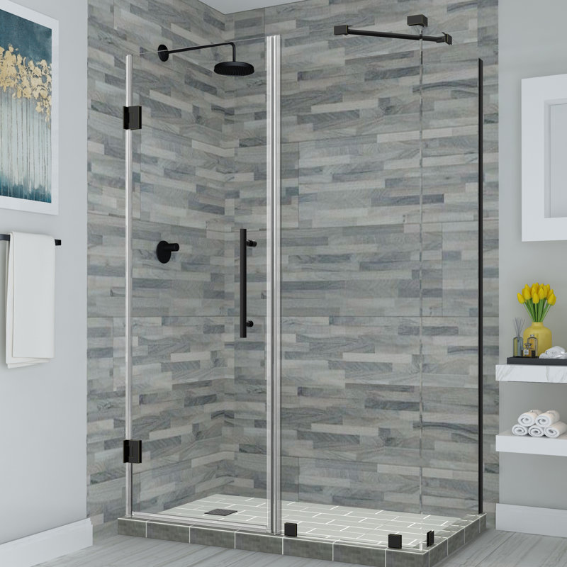 Bromley Frameless 30.38" x 72" Rectangle Hinged Shower Enclosure