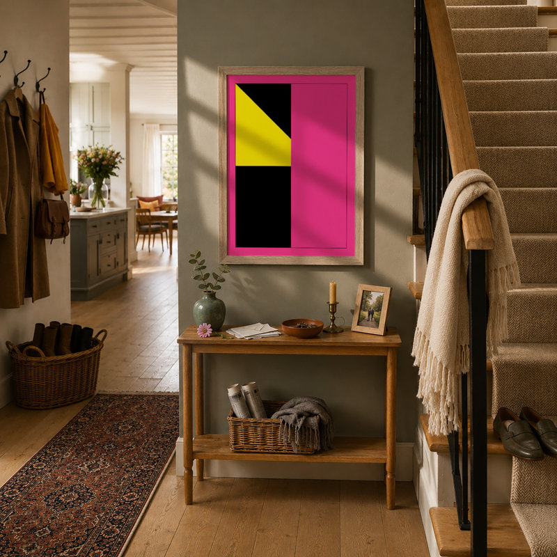 Colour Field Division Geometric - Print, A1 - 84.1 x 59.4 cm, Oak