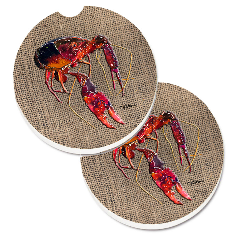 Ceramic Round 2 Piece Car Coaster Set