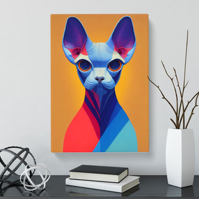 Sphynx Cat Avant Garde - Wrapped Canvas