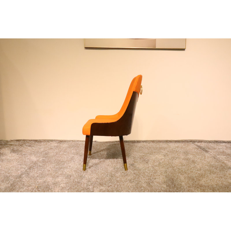 Vogue Lux Beige Dining Chair, Orange